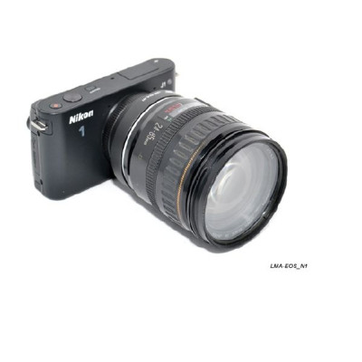 Kiwifotos Canon EF na Nikon 1 redukcia