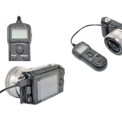 JJC TM-F2, ovládač, drôtová časová spúšť nahrádza multifunkčný konektor Sony, Sony RM-SPR1