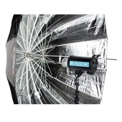 ateliérový deštník Space 150cm stříbrný