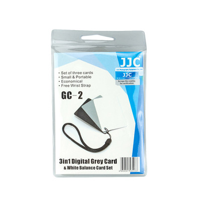 JJC šedá karta pro vyvážení bílé barvy 3v1