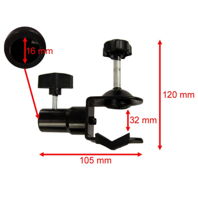 JYC klips studiová svorka s koncovkou 16mm