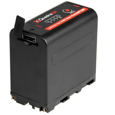 Quadralite NP-F970 7.2V 7800mAh 56.2Wh battery USB charger