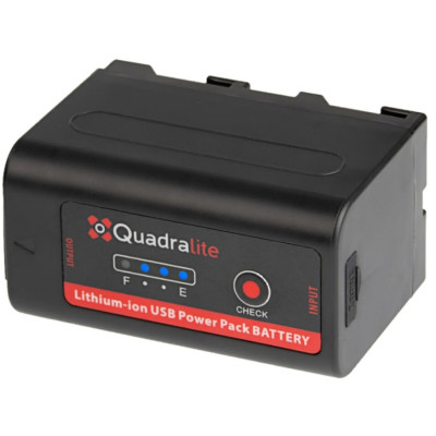 Quadralite NP-F970 7.2V 7800mAh 56.2Wh battery USB charger