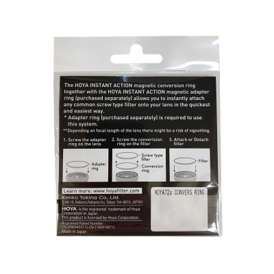 Hoya 82 mm instant action conversion ring