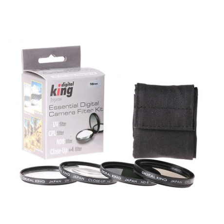 Sada filtrov King 55mm CPL+UV+ ND8 +4