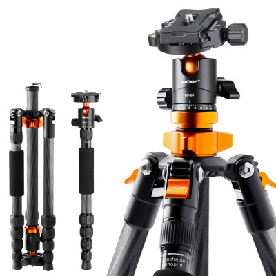 K&F Concept fotografický stativ SA225C1 s kulovou hlavou 140cm a funkcí monopodu