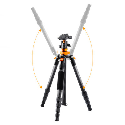 K&F Concept fotografický stativ SA225C1 s kulovou hlavou 140cm a funkcí monopodu