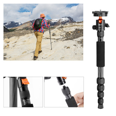 K&F Concept fotografický stativ SA225C1 s kulovou hlavou 140cm a funkcí monopodu