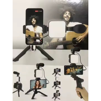 Sada AY-49, nini stativ, držák telefonu, LED světlo a mikrofon