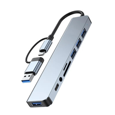 Dokovací stanice(HUB) typu C, datový rozbočovač pro notebook 8 v 1