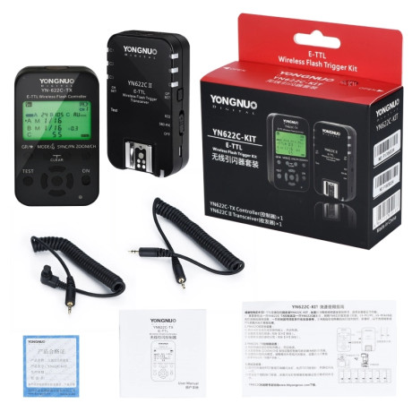 Set řídící jednotka s TTL YN622-C-TX a odpalovač s TTL YN622-C II pro Canon