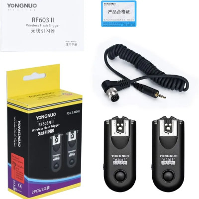 Yongnuo RF603C II sada dvoch rádiových spúští s káblom C1 pre Canon