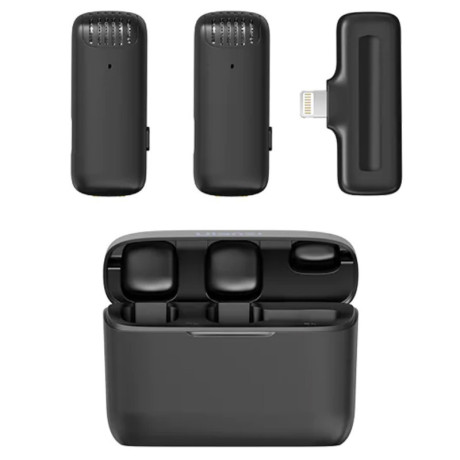 Sada bezdrôtového mikrofónu ULANZI J12 [USB-C] čierna