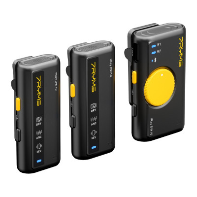 7Ryms iRay Bezdrôtový mikrofón DW10 [mini jack 3,5 mm + USB-C] dvojitý čierny