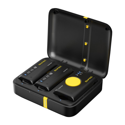 7Ryms iRay bezdrátový mikrofon DW10 [mini jack 3.5mm + USB-C] dual BLACK