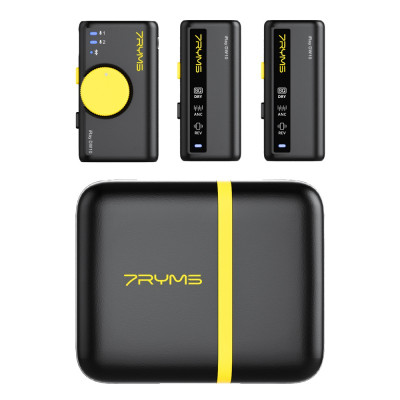 7Ryms iRay bezdrátový mikrofon DW10 [mini jack 3.5mm + USB-C] dual Černý