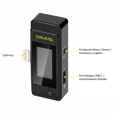 Sada bezdrátového mikrofonu 7Ryms RimoMic PRO [iPhone/iPad] dva vysílače