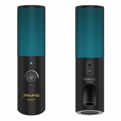 7Ryms SR-AT10 kondenzátorový mikrofon [USB-C / USB-A] černý