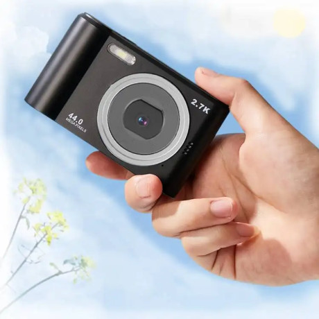 Mini 2.7k hd digitální fotoaparát 8xzoom 700mah přenosná videokamera pro děti s 8xzoom microSD kartou