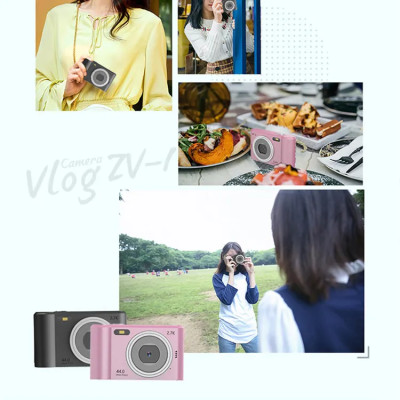 Mini 2,7k hd digitálny fotoaparát 8xzoom 700mah prenosná videokamera pre deti s 8xzoom