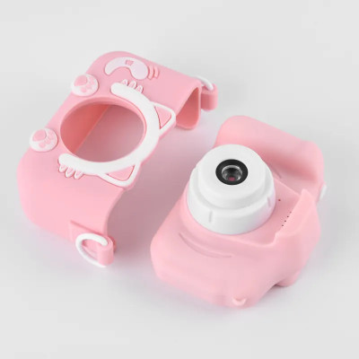 copy of Mini Digitální Fotoaparát Hračka Cheildren 2,0 Palce S Roztomilou Kočkou Silikonové Pouzdro 32GB TF Čtečka Karet