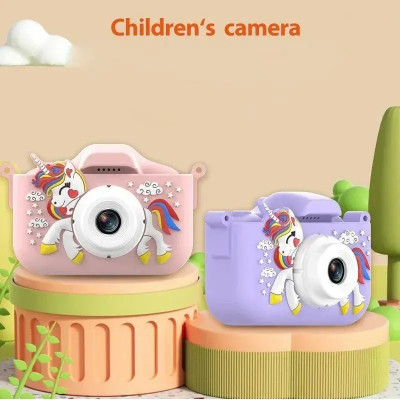 copy of Mini Digitální Fotoaparát Hračka Cheildren 2,0 Palce S Roztomilou Kočkou Silikonové Pouzdro 32GB TF Čtečka Karet