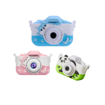 Dětský digitální fotoaparát  Kočka (bílo modrá), Silikonové pouzdro