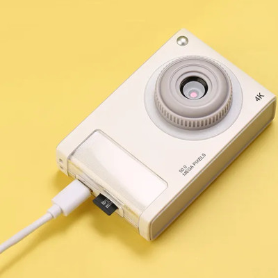 Digitální barevná CCD kamera Fotoaparát pro děti, kompatibilní přenosné video fotografie s funkcí selfie filtru Růžový