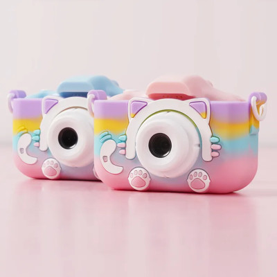 copy of Mini Digitální Fotoaparát Hračka Cheildren 2,0 Palce S Roztomilou Kočkou Silikonové Pouzdro 32GB TF Čtečka Karet