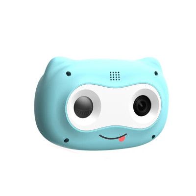 Dětský digitální mini fotoaparát HD s dvojitým objektivem- Kočičí uši-růžový