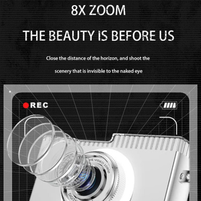 Digitálny fotoaparát 50Mp, 4KHD video pre začiatočníkov - čierny