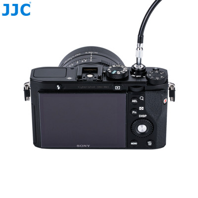 JJC TCR-40S Drátěná spoušť 40cm - stříbrné tlačítko