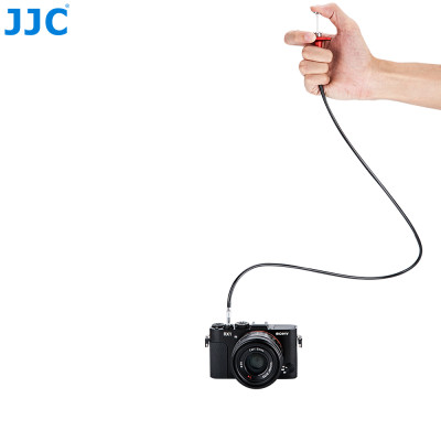 JJC TCR-40R Drátěná spoušť 40cm - červené tlačítko