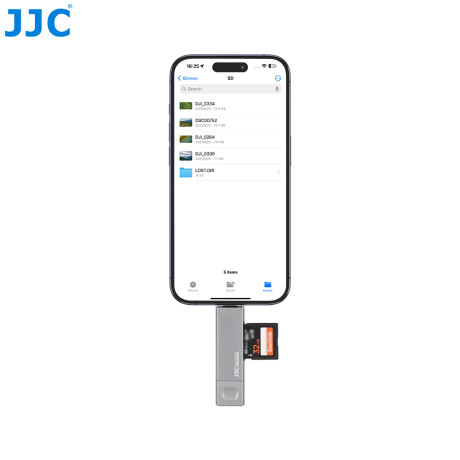 JJC Multifunkční čtečka paměťových karet USB 3.0, SD, TF šedá