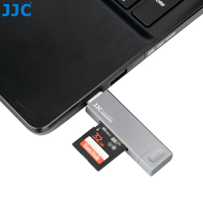 JJC Multifunkčná čítačka pamäťových kariet USB 3.0, SD, TF šedá