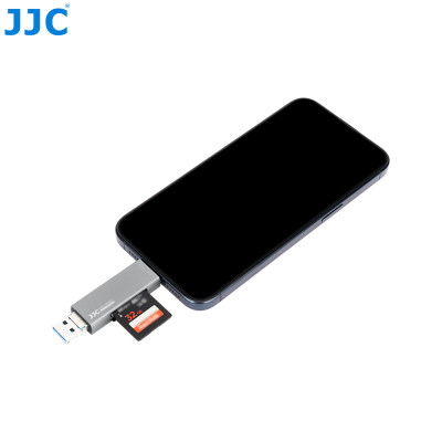 JJC Multifunkční čtečka paměťových karet USB 3.0, SD, TF šedá