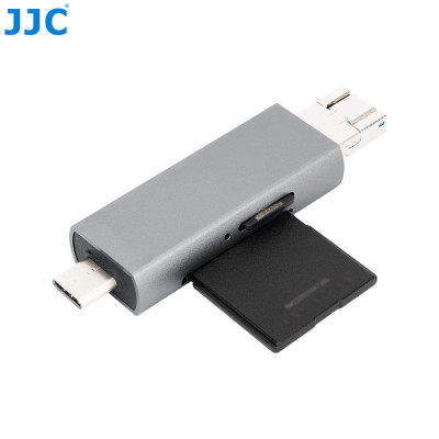 JJC Multifunkčná čítačka pamäťových kariet USB 3.0, SD, TF šedá