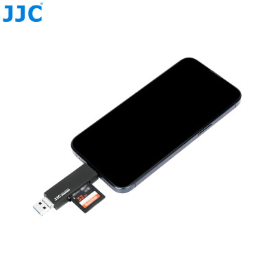 JJC Multifunkční čtečka paměťových karet USB 3.0, SD, TF černá