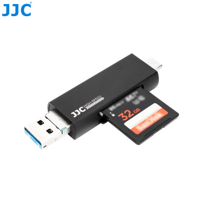 JJC Multifunkčná čítačka pamäťových kariet USB 3.0, SD, TF čierna