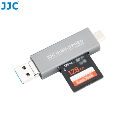 JJC Multifunkčná čítačka pamäťových kariet pre iphone sivá