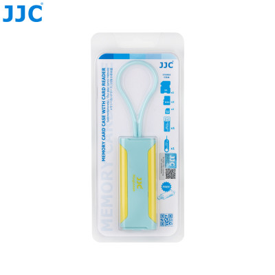 JJC Pouzdro na paměťové karty + multifunkční čtečku karet USB 3.0 modro-žlutá