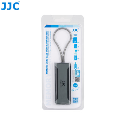 JJC Pouzdro na paměťové karty + multifunkční čtečku karet USB 3.0 šedo-černá