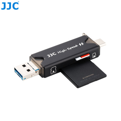 JJC puzdro na pamäťové karty + multifunkčná čítačka kariet USB 3.0 sivo-čierna