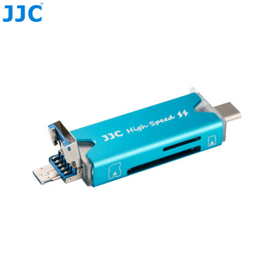 JJC Pouzdro na paměťové karty- SD x 1, TF x 2, Nano SIM x 1, multifunkční čtečku karet USB 3.0 (součástí balení)