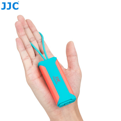 JJC puzdro na pamäťové karty + multifunkčná čítačka kariet USB 3.0 modro-červená