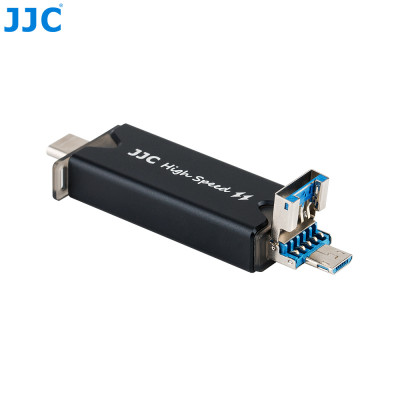 JJC Pouzdro na paměťové karty + čtečka USB 3.0 (2 x SD, 4 x MSD, čtečku)