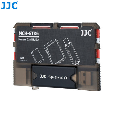 JJC Pouzdro na paměťové karty + čtečka USB 3.0 (2 x SD, 4 x MSD, čtečku)