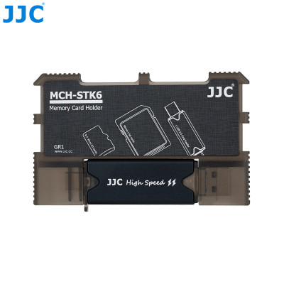 JJC Pouzdro na paměťové karty + čtečka USB 3.0 (2 x SD, 4 x MSD, čtečku)