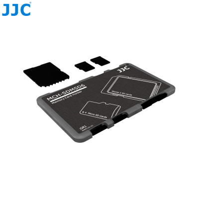 Držiak pamäťovej karty JJC je vhodný pre 2 karty SD + 4 karty Micro SD