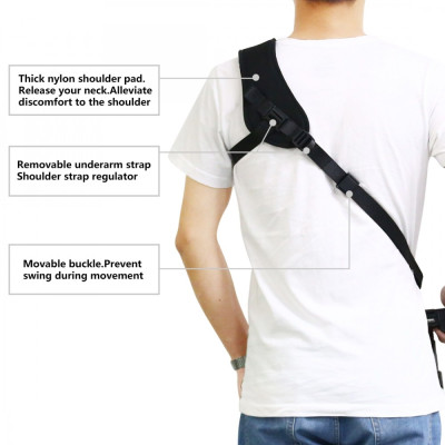 RAMENNÍ POPRUH PULUZ PRO FOTOAPARÁT, S RYCHLOUPÍNACÍ SPONOU, BEZPEČNOSTNÍ UZÁVĚRY (PU6011)